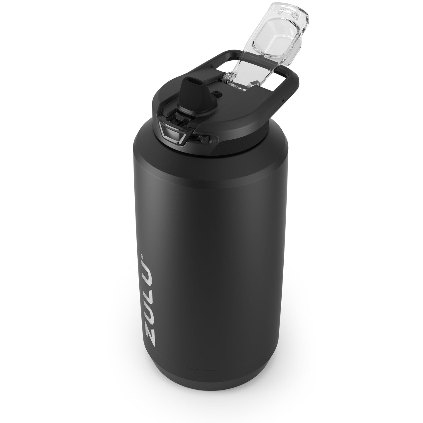goals-stainless-steel-half-gallon-water-bottle-with-straw-h7 ZuluGoals64ozSSJug_Straw_AngleLidOpen_Keytography_Black.jpg